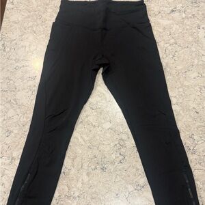 Athleta Black Zip Ankle Leggings Size Small